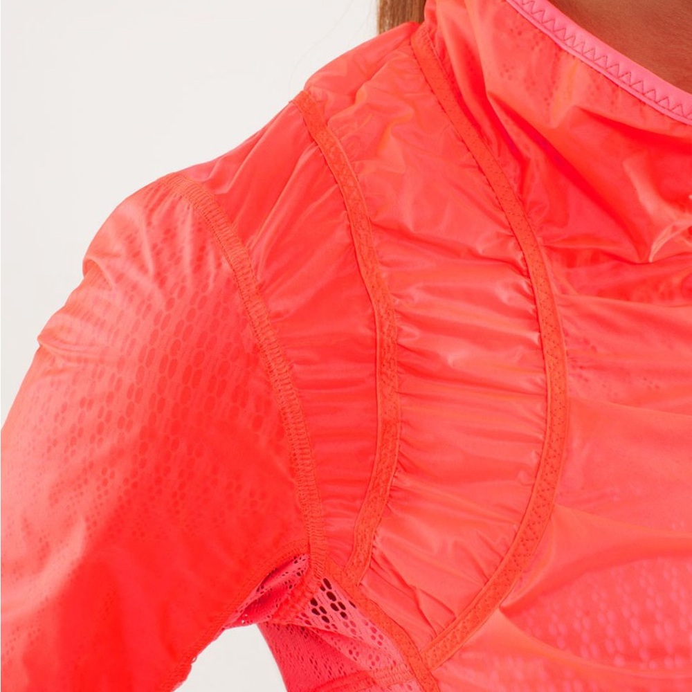 Lululemon Run: Nothin' To Hide Jacket - Flash Light Neon Lace Windbreaker - Picture 6 of 12